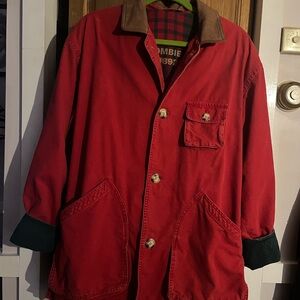 Vintage 90s Abercrombie Fitch Canvas Barn Chore Jacket Coat Womens Sz Medium